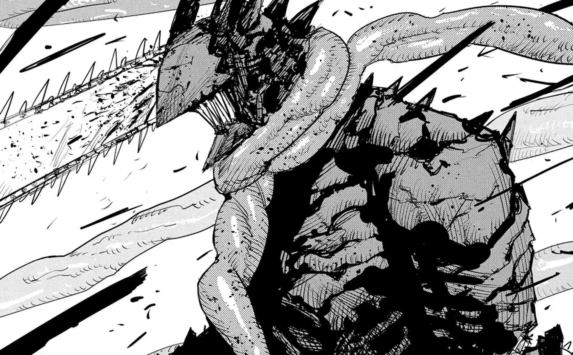 Pochita's Hero of Hell form is an example of what happens when a human breaks a contract (Image via Shueisha).